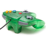 KIWITATA Classic N64 Controller, Retro N64 Wired Gaming Remote Joystick Replacement Controller for N64 System Video Games Console Clear Green