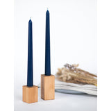 CANDWAX 12 inch Taper Candles Set of 4 - Dripless and Smokeless Candle Unscented - Slow Burning Candle Sticks Ideal As Christmas Candles – Dark Blue Candle Taper