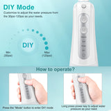 Cordless Water Dental Flosser Teeth Cleaner, INSMART Professional 300ML Tank DIY Mode USB Rechargeable Dental Oral Irrigator for Home and Travel, IPX7 Waterproof 4 Modes Irrigate for Oral Care