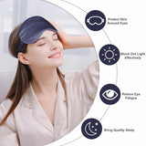 Silk Sleep Mask Eye Mask Blindfold with Double Layer Silk Filling and Elastic Strap for Full Night's Sleep, Travel and Nap, Soft Eye Cover Eyeshade with Luxury Bag and Ear Plugs by OLESILK (Charcoal)