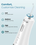 Onlyone Water Dental Flosser Pick for Teeth, 300ML Portable Oral Irrigator, Rechargeable Travel Irrigation Cleaner, Professional Electric Flossing Cleaning Picks for Teeth Cleaning,IPX7 Waterproof