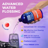 WATER DENT Water Flosser Rinse, Concentrate Mouthwash 1:10, Gum Care, IRRGIANT, Add to Water Flosser, Developed by Dentists, Fruit Flavor (Pack of 2- Value of 372 fl.oz)