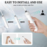 Water Dental Flosser,Water Teeth Cleaner 2 Jet Tips and 10 Pressure Levels, 900ML Large Water Tank Oral Irrigator for Family (White)