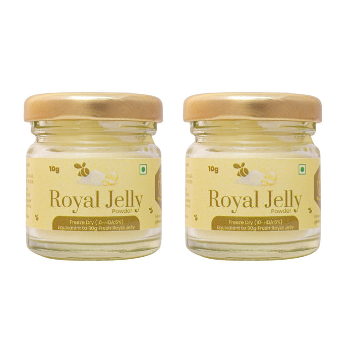 Shiva Organic Royal Jelly Powder, 0.71 Ounces (20g)- Freeze Dried - HDA: 6% - Immune Booster - High Minerals & Vitamins - Fertility Booster- - Equivalent to 60g Fresh Royal Jelly