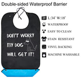 Funny Adult Bibs for Men Washable Reusable - Waterproof Adult Bibs for Eating with Crumb Catcher - Adjustable Dining Clothing Protectors for Adults Seniors Elderly (1 Pack)