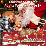 Advent Calendar 2024 Toy Building Sets - Santa Claus, Christmas Countdown 24 Boxes 1278 PCS Building Blocks with Lights, Christmas Decorations Christmas Gifts Stocking Stuffers for Adults Teens Kids