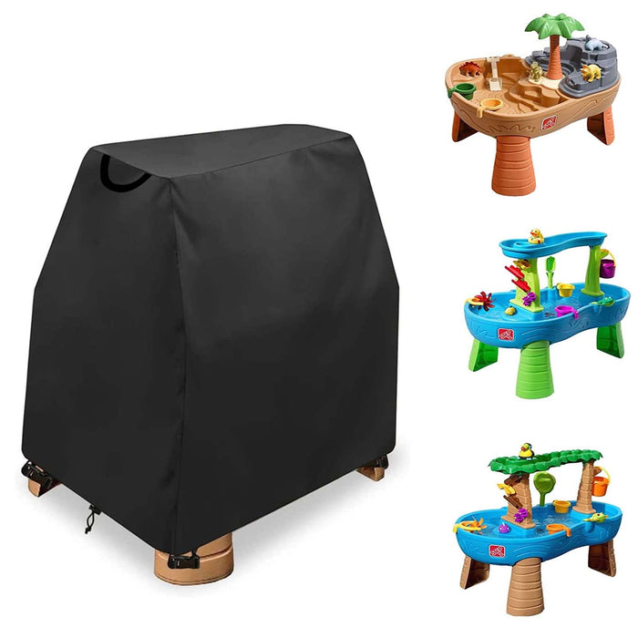 AKEfit Kids Water Table Cover Fits Rain Showers Splash Pond Water Table for Toddlers, Waterproof Dustproof Outdoor Toys Cover-Cover Only, Black