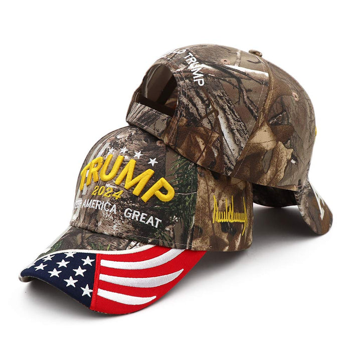 Trump 2024 Hat Donald Trump Hat 2024 MAGA Keep America Great Hat Camo USA Embroidered Adjustable Baseball Cap