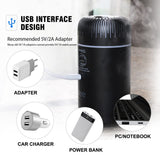 Unee Car Diffuser, USB Plug-in 100ml Mini Humidifier Essential Oil Diffuser Car Freshener Aromatherapy Diffuser(Black)