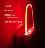 REMINDA 4 Pack Auto Nightlight Lamp with Dusk to Dawn Sensor for Bedroom, Plug in, Red