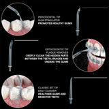 HUACO CARE Complete PRO Dental Set - Cordless Water Flosser & Electric Toothbrush Combo - Brush & Floss - Whiter Teeth & Healthier Gums - Great for Braces