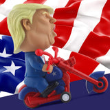 DINOBROS President Donald Trump 2024 Toy Figure Riding Motorcycle Funny Rev Up Car Novelty Gag Gift for Trump Fans