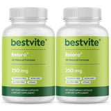 BESTVITE Relora 250mg (240 Vegetarian Capsules) (120 x 2) No Fillers - No Stearates - No Flow Agents