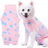 Comwish Dog Recovery Suit, Professional Dog Surgery Suit Post Spay, Neuter, Abdominal Surgical Suit for Male Female Dogs Can Pee, Prevent Licking Soft Breathable Cotton Covers Wound (Pink, X-Small)