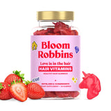 Bloom Robbins 60 Hair Gummies for Faster Hair Growth Vitamins for Women & 5000 MCG Non-GMO Vegan Biotin Gummies - Hair Skin and Nails Gummies - Hair Growth Gummies & Hair Skin and Nails Vitamins