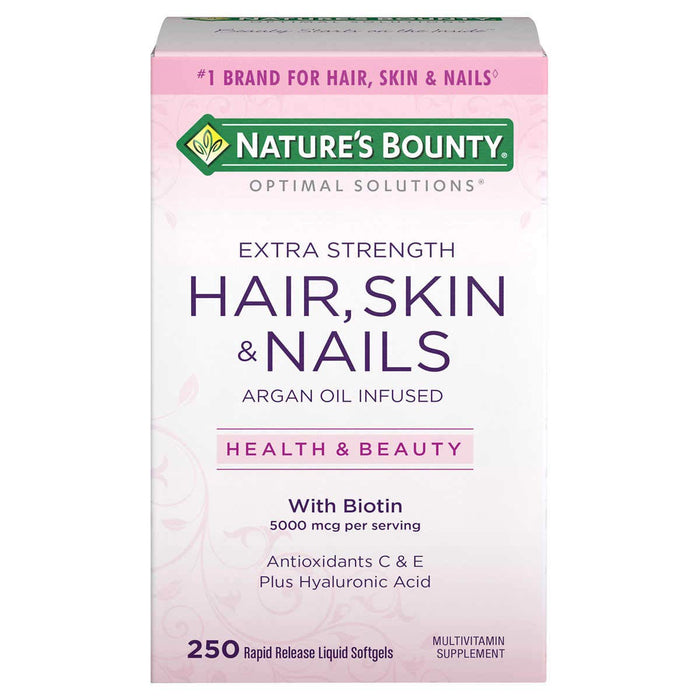 Nature's Bounty Hair, Skin and Nails, 250 Softgels (2 Pack)