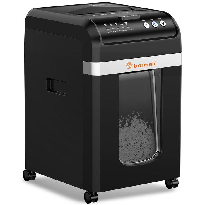 Bonsaii 200-Sheet Auto Feed Micro Cut Heavy Duty Paper Shredder for Office