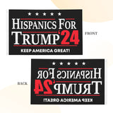 HUIHUANGm Trump-2024 Flag Hispanics-For-Trump Flag 3x5 Ft Flag Outdoor Flag Home Flag Garden Decor Flag With Brass Grommets