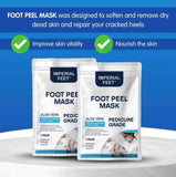 PEDICURE GRADE Foot Masks that Remove Dead Skin | Smooth and Soften foot peel mask for dry cracked feet Premium | Foot Callus Removal For Feet Gel | Imperial Feet