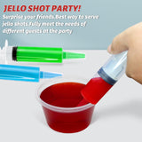 100 Pack Party Jello Shot Syringes Plastic Syringe Shots 20ml Syringes for Jello Shots, Reusable Drink Syringes for Halloween, Christmas, Thanksgiving Party Favors Supplies