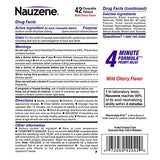 Nauzene Upset Stomach & Nausea Chewable Tablets Flavor, Wild Cherry, 42 Count (Pack of 1)