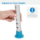 AquaSense Adjustable Non-Slip Bath & Shower Stool for Inside Shower, 20.08 x 12.2 x 14.17 Inch, White, (770-500)
