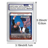 2pc/Set 2024 US President Donald Trump Assassination Failure Rating Card Fight Collectible Card Supporter Fan Commemorative Gift