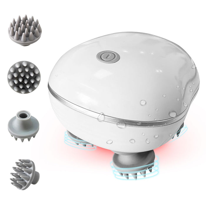 TEMPTIPS Electric Scalp Massager,Head Massager Scalp Stress Relax,Silicone Scalp Massager,Head Massager for Hair Growth,Head Scratcher,Scalp Massager Shampoo Brush,pet Massager,cat,Dog