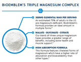 BioEmblem Triple Magnesium Complex – 300mg of Magnesium Glycinate, Malate, and Citrate – High Absorption, Vegan, Non-GMO – 90 Capsules