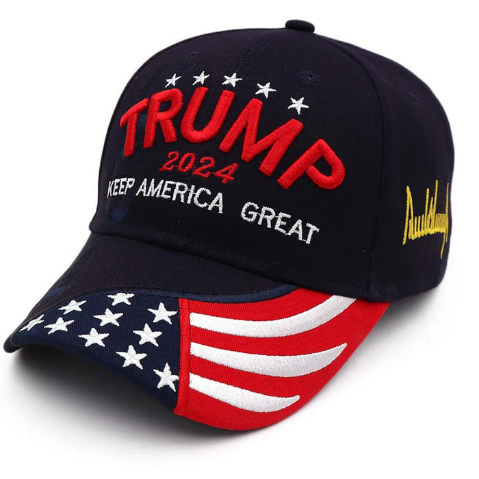 Engmoo Trump 2024 Hat Keep America Great Take America Back Hat with USA Flag Embroidery Adjustable Baseball Cap