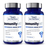 1MD Nutrition ImmunityMD - Immune Health Probiotic | Potent, Doctor-Selected Probiotic Strains with Prebiotic - Promote Overall Immune System Strength, Reduce Everyday Stress | 60 Capsules (2 Pack)