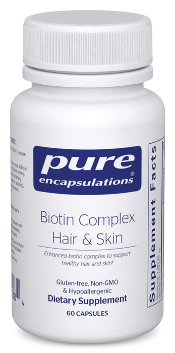 Pure Encapsulations Biotin Complex Hair & Skin | Biotin Complex for Healthy Hair and Skin Support | 60 Capsules