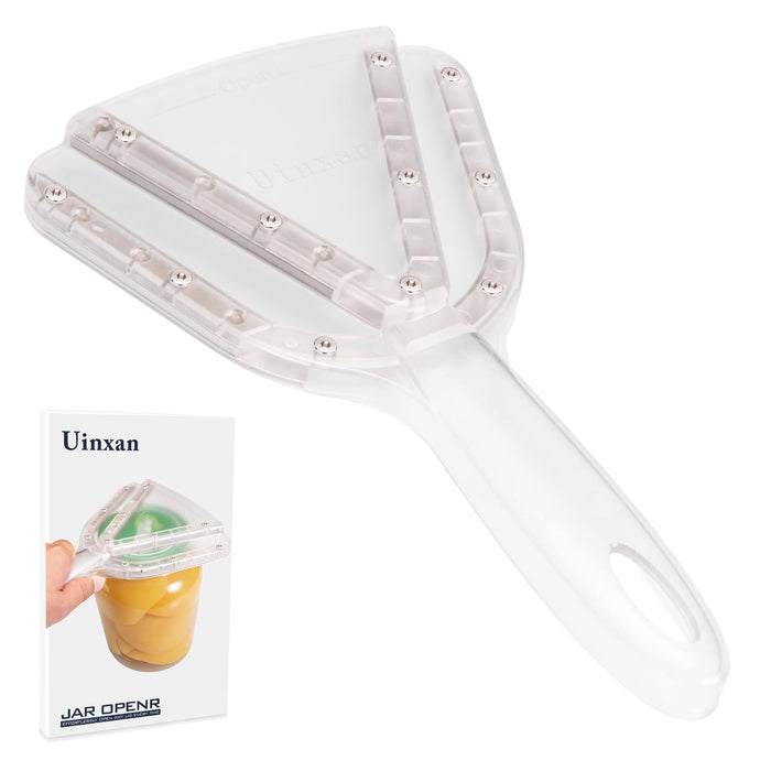 Uinxan Jar Opener for Weak Hand & Seniors with Arthritis,Easy Twist Off Bottle Caps,Patent | Unique Kitchen Gadgets, Christmas Gifts for Elderly/Women/Men(Transparent)