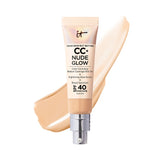 IT Cosmetics CC+ Nude Glow Lightweight Foundation + Glow Serum with SPF 40 - With Niacinamide, Hyaluronic Acid & Green Tea Extract - Medium - 1.08 fl oz