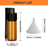 6 Pcs Snorting Kit, Waterproof Small Glass Bottle Snuff Kit Pocket Vial Bullet Vial Snuff Bullet Vials Small Funnel for Mini Bottles Sniffing Kit Dispenser Portable Outdoor Travel Spice Powder Storage