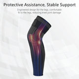 Ruilaibao Full Leg Compression Sleeves 2 Pack anti Sliping Ventilation Long Knee Support with Wraps for Men and Women Long Knee Compression Sleeve for ACJ, PCL, Meniscus Tear, Arthritis (M, Black)