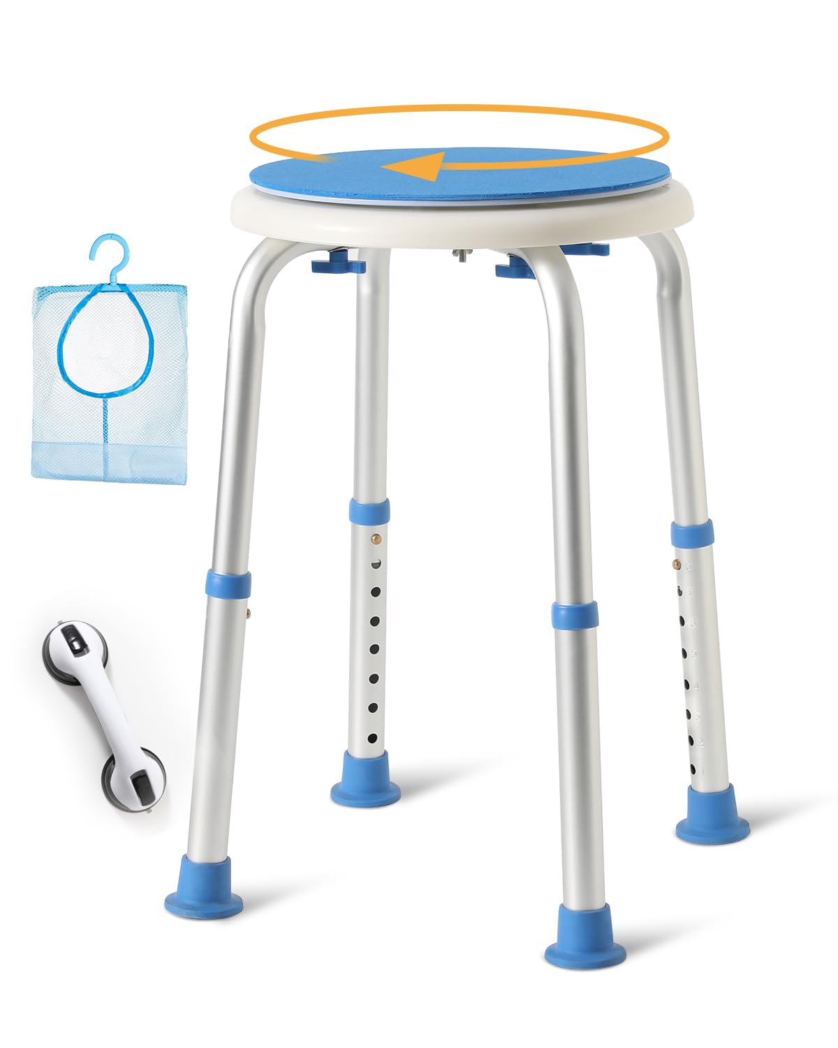 Leagent FSA HSA Swivel Shower Stool for Inside Shower, Adjustable Show