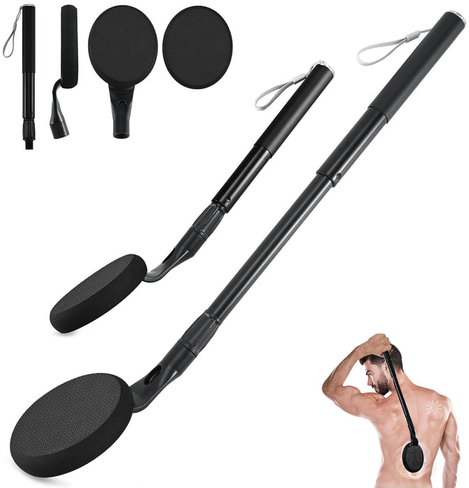 Lotion Applicator for Back, 25.7” Telescopic Back Lotion Applicator, Back Lotion Applicators for Your Back, Easy Reach and Washable, Back Self Tanner Applicator