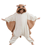 ATOZ Unisex Children Animal Flying Squirrels Onesie, Halloween Costume Pajamas Christmas Cosplay Sleepwear For Boys Girls 10-11Y