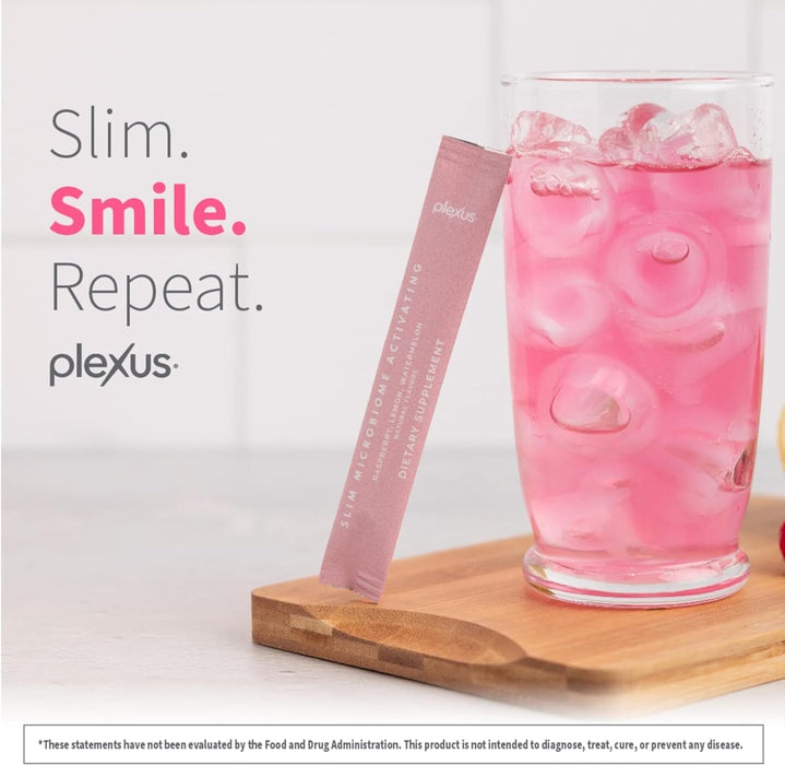 Plexus Slim Microbiome Pink Drink Mix, 30 Servings (Raspberry, Lemon, and Watermelon Flavor)