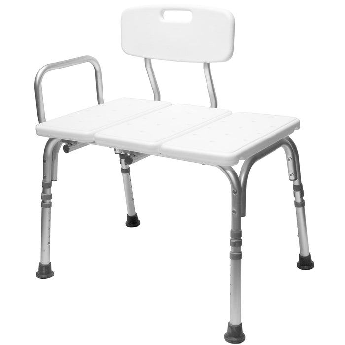 Carex Bathtub Transfer Bench - Shower Bench and Bath Bench with Height Adjustable Legs - Convertible to Right or Left Hand Entry, Shower Chair For Bathtub, Bathtub Chair