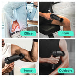 Gvber Massage Gun Deep Tissue, Mini Percussion for Athletes, Portable Muscle with 6 Attachments Pain Relief - Back, Neck, Body & 30 Speed (Black)