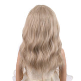 PATTNIUM Blonde Wig Kids Child Wig Short Wavy Wig with Bangs Flaxen Blonde Wig Synthetic Girls Wig Cosplay Halloween Party Costume Wig (Flaxen Blonde)