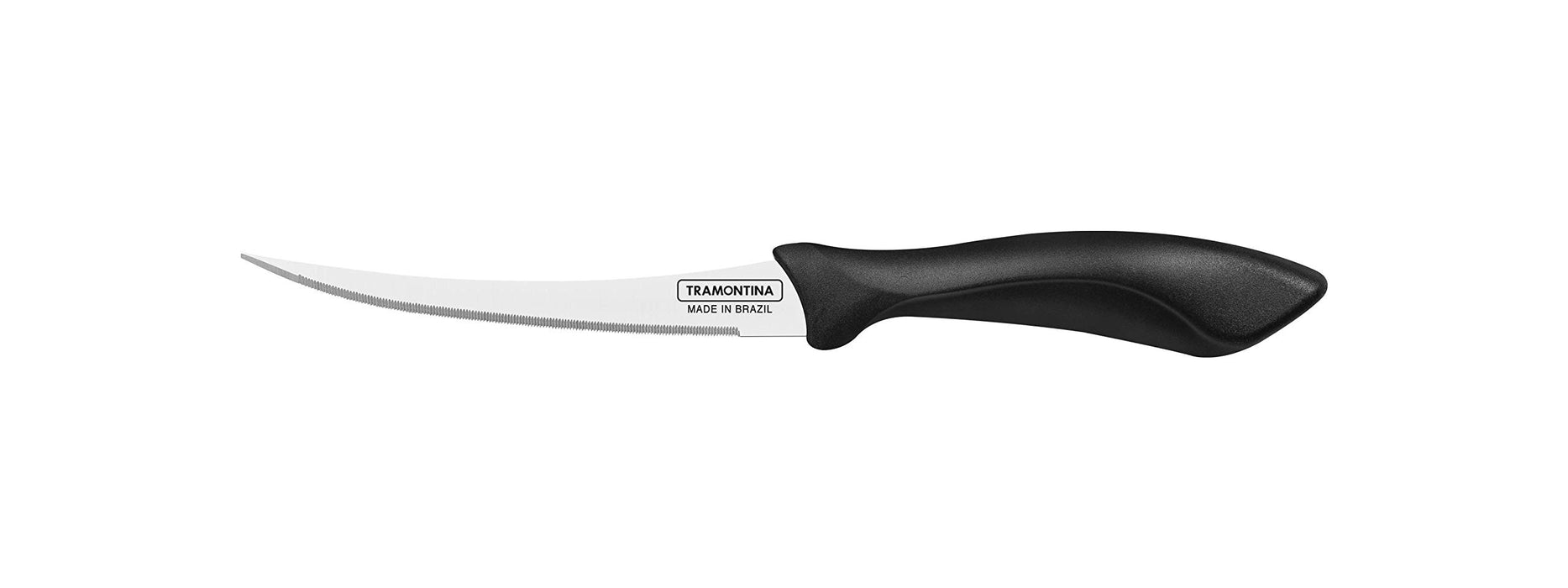 TRAMONTINA Affilata Tomato Knife 23 cm, Black, Silver