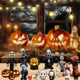 Halloween Advent Calendar Contains 24 Gifts, 2024 Halloween Horror Movie Figures Advent Calendar, Halloween Christmas Countdown Calendar,Scary Halloween Doll Collectible Horror Figures Gift