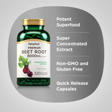 Piping Rock Beet Root Capsules 8000mg | 320 Pills | Concentrated Extract | Herbal Supplement | Non-GMO, Gluten Free