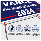 Donald Trump Vance Yard Signs MAGA 2024 with Metal Stand Made in America! (1, 24X18)