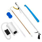 Fabrication 86-0075 Hip Kit #3: 32" Reacher, Straight Handle Sponge, Deluxe Sock aid, Shoehorn, Dressing Stick