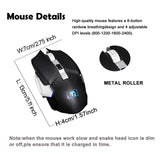 Soke-Six Gaming Keyboard and Mouse, 2.4G Wireless Retro Punk Typewriter-Style Backlit Keyboard Mice Combo,4800mAh Battery,Mechanical Feel,Anti-ghosting,Crystal Panel Round Keycaps (Black+white light)