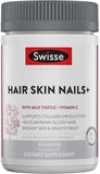 Swisse Biotin Hair Skin and Nails Collagen Supplement for Women & Men | Milk Thistle, Biotin, Vitamin C, Zinc & Iron | Supports Hair Growth & Collagen Production | Collagen Supplement | 150 Tablets